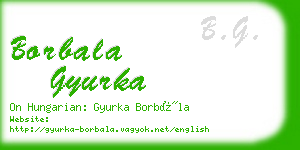 borbala gyurka business card